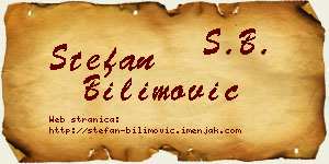 Stefan Bilimović vizit kartica